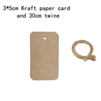 50PCS DIY Kraft Paper Tags Label Paper Price Tag Name Vintage Wedding Hanging Tag  Wrap Gift Wrapping Blank Label Crafts