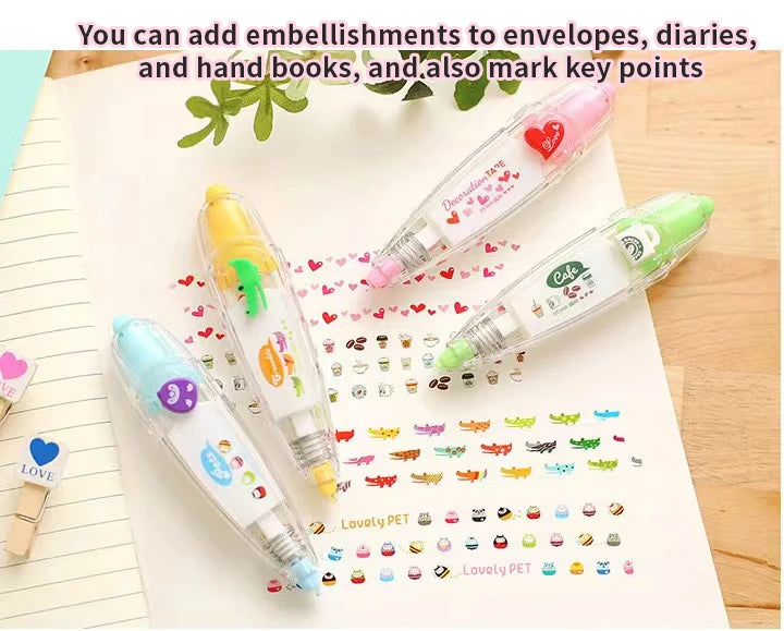 1pc Cute Kawaii Mechanical Design Correction Tape - Perfect for Decorating Diaries and School Supplies