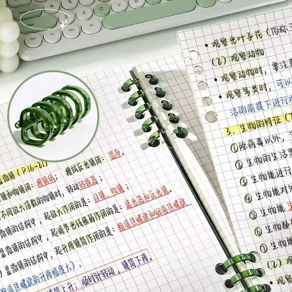 Multifunctional 120 Pages Loose-leaf Notebook Color Detachable Diary Book Grid Inner Pages Flip Up Hand Account Book Students