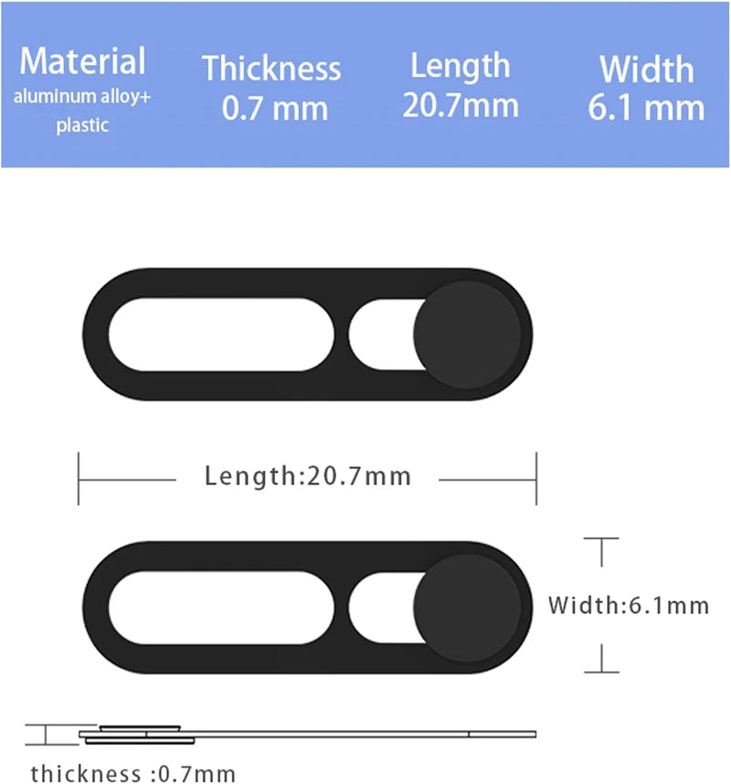 2PCS WebCam Cover Antispy Front Camera Lens Cover for IPhone 17 Air 16 15 Pro Max Plus 17Air 17Pro i17 Privacy Protector Sticker