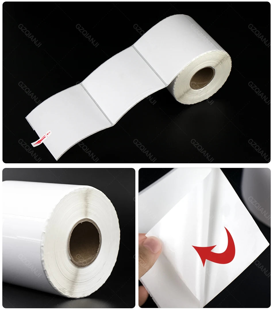 4x6 inch 100*150mm A6 4x4'' Shipping Labels FanFold Paper Rolls Sticker Paper for Thermal Shipping Label LOGO Barcode Address