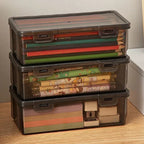 1pc Translucent PencCase Large Capacity Lightweight Convenient for School Supplies Storage Pen Box Organizer Box