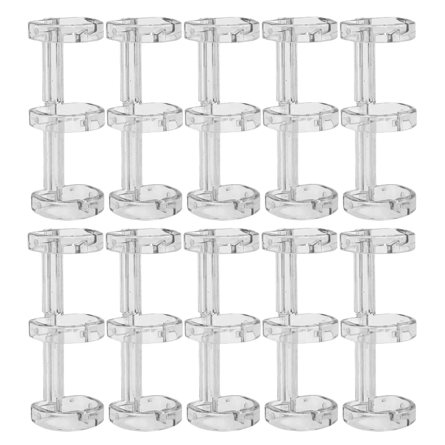 Loose Leaf Binders 5 Colors 3-hole Book Rings Translucent Binding Spines Combs Snap Split for DIY Diary Scrapbook School Supply