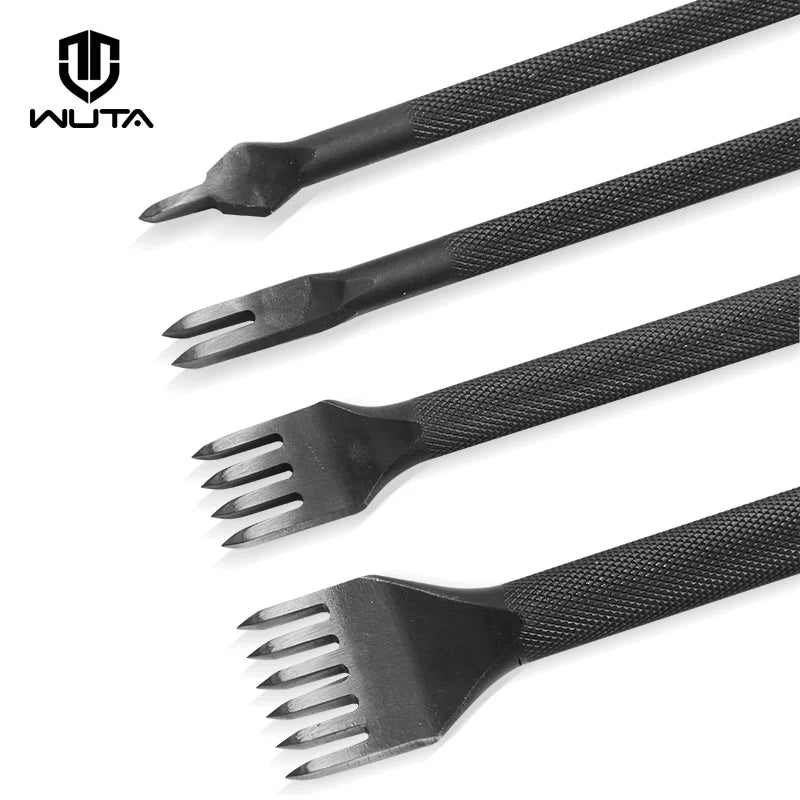 WUTA 1 Piece Diamond Point Black Pricking Iron Leather Chisel Leather Craft Hole Punch Tools Stitching Tools 3/4mm Available