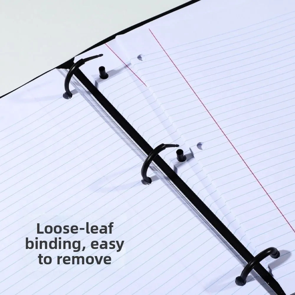 3 Ring Loose-leaf File Folder Thickened Detachable Notebook Binder Waterproof Multifunctional Loose Leaf Document Folder
