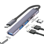 4 Ports USB C Docking Station Type C HUB USB 3.0 HUB 5Gbps High Speed Transmission USB Splitter Adapter OTG  for Laptop Macbook