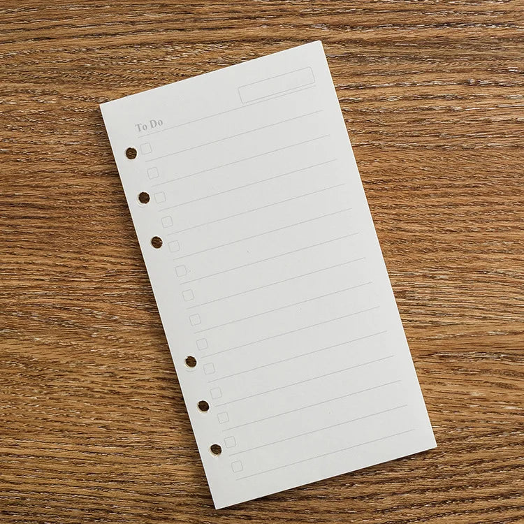 A6 40Sheets Loose Leaf Notebook Refill Spiral Binder Inner Page Grid Blank Line Diary Agenda PlannerSchool Stationery