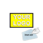 1PC 8x5cm Custom Name Tags Embroidered Patch Personalized Stripes Badge Number  Text Badge Iron On Backing Hook & Loop Backing