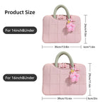 Lightweight Puffy Laptop Sleeve 14/16 Inch Commuter Laptop Briefcase Notebook Sleeve Notebook Case Portable Handbag for Women