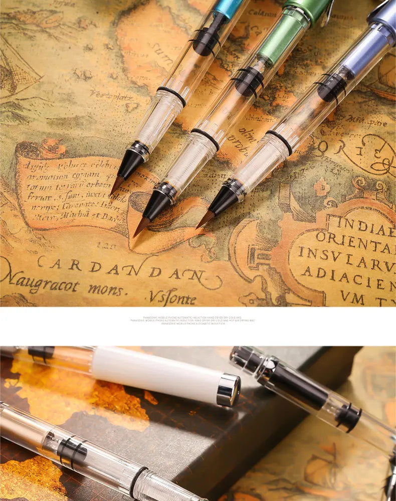 9 Color Piston Brushes Calligraphy Brushes Watercolor Brushes Paint Pen Stationery Art Schoo Supplies for Chinese Painting