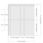 A5 3 Ring Glitter PU Leather Binder with Magnetic Buckle Refillable 4×6 Photo Album Notebook Stationery
