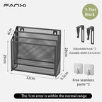 5 Pocket Mesh Hanging Wall File Organizer, Wall Mounted Mail Paper Document Folder Holder,Magazine Rack for Office Home School.