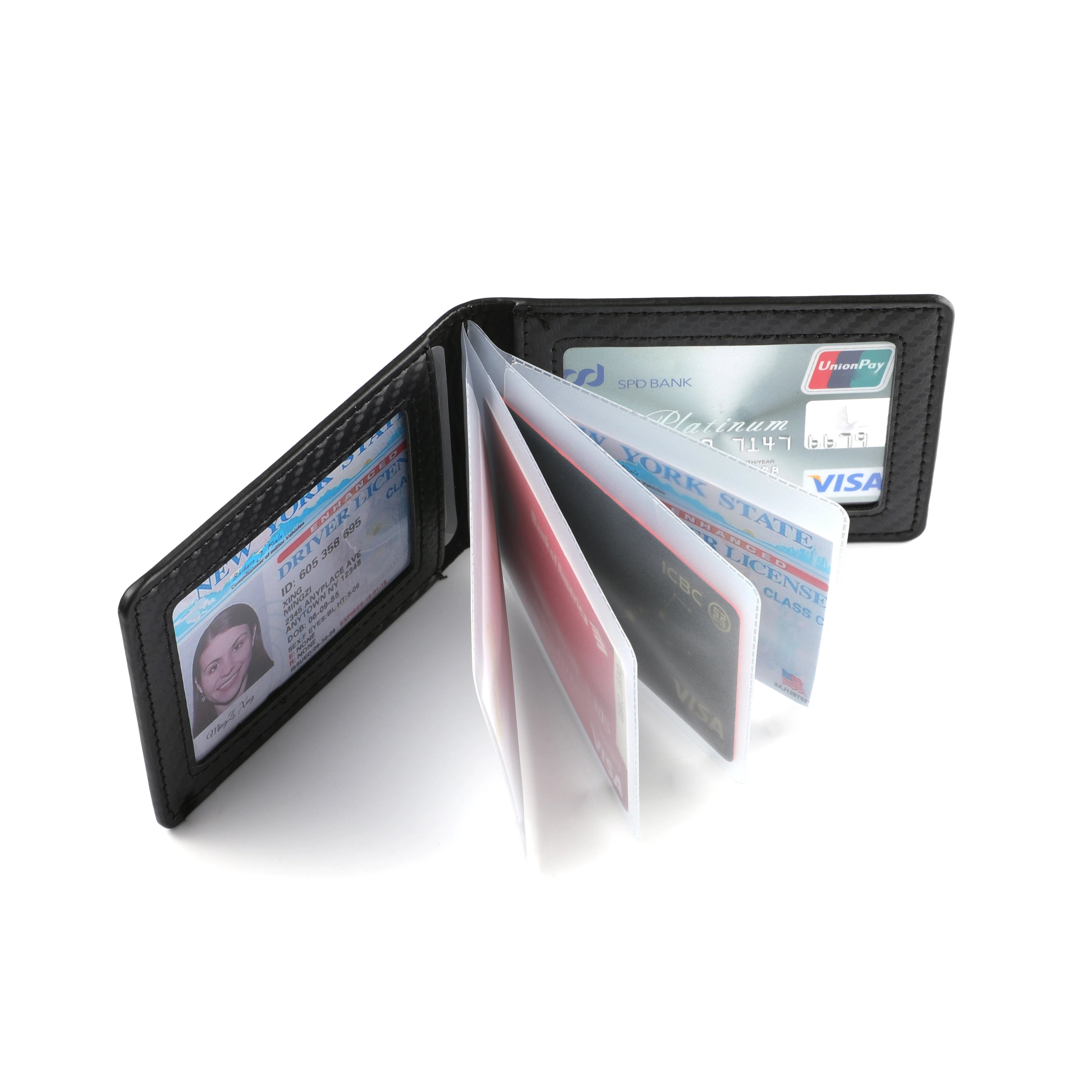 Men's credit card Card holder Carbon Fiber Men's Business Slim card holder
