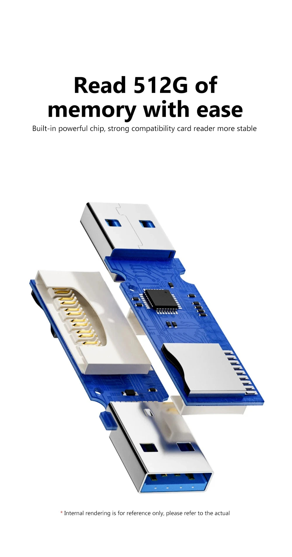 NNBILI 1-2pcs Card Reader USB3.0/2.0 To SD TF Memory Adapter High Speed TF Memory 2 IN 1 Card Reader For PC Laptop Accessories
