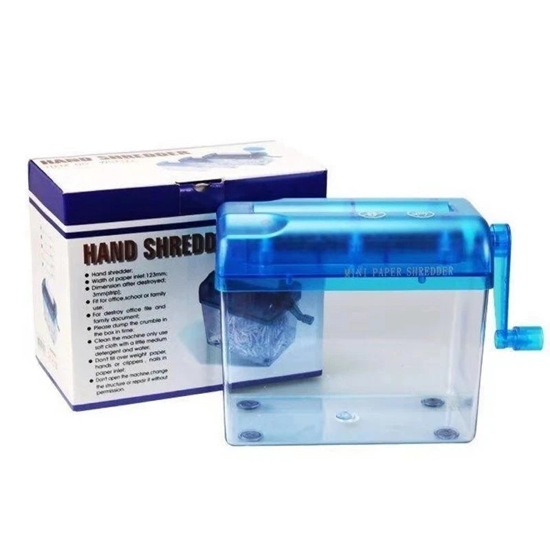 Paper Shredder Documents Paper Cutting Tool A6 Paper Mini Hand Crank Shredder Portable For Receipts Bills Portrait Home Office