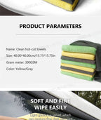 SEAMETAL 3/5/10pcs Car Wash Microfiber Towel Soft Edgeless Car Polishing Cloth Waxing Towel 40X40CM for Car Cleaning Accessories