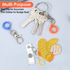 10/20 Pcs Silicone Pen Clip with Lobster Clasp Pen Holder Badge Reel Clips Badge Pen Holder Accessories(Pen not Included)