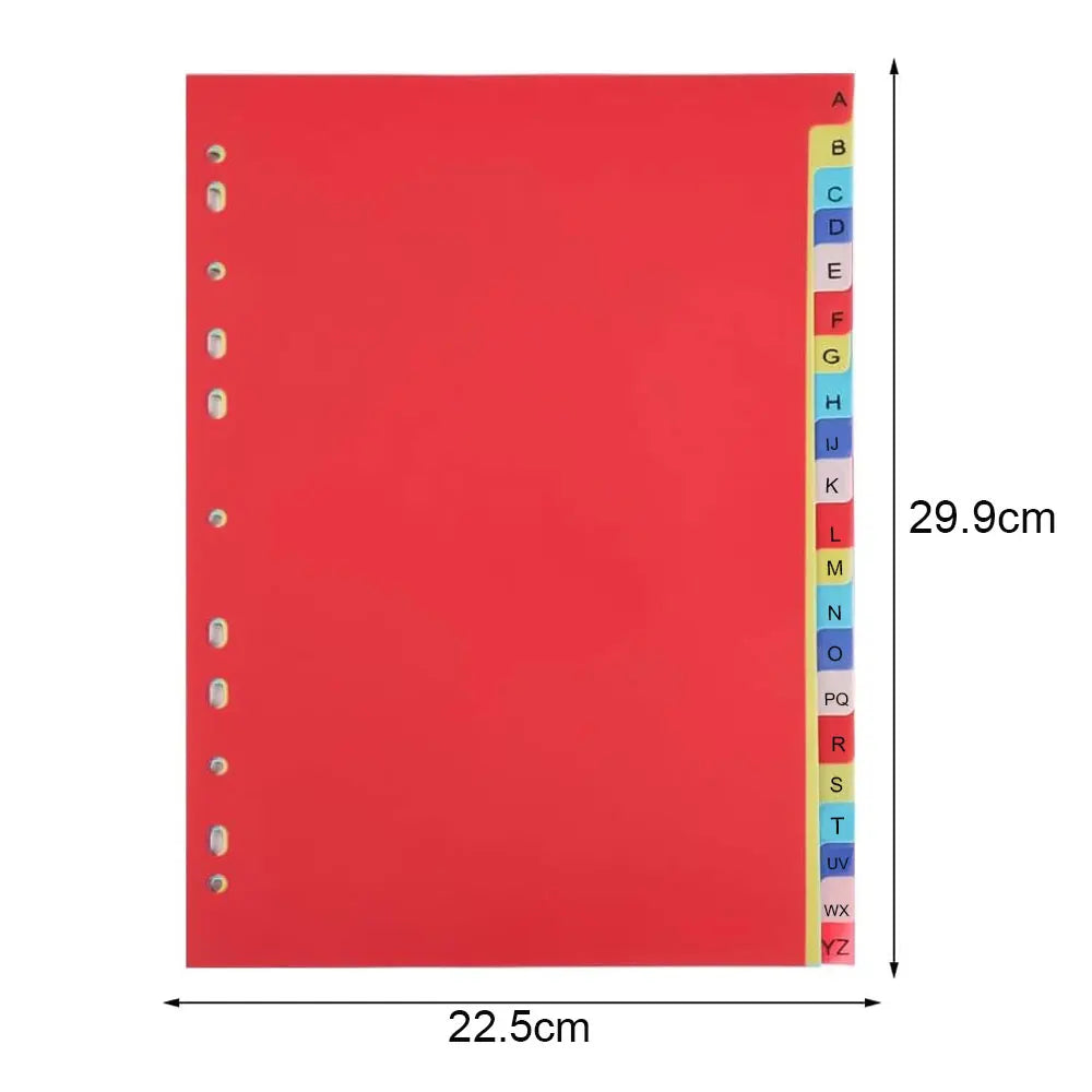 10/21 PCS Binder Dividers, Number 1-10, Letter A-YZ Label Notebook Dividers, Suitable for 2/3/4/11 Ring Binders.