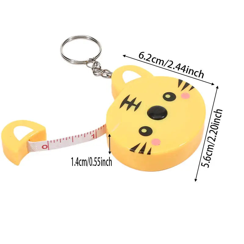 1.5M Soft Tape Measure Tailor's Tape With Snap Fasteners Body Measuring Double-sided Ruler For Needlework Sewing Tool NEW
