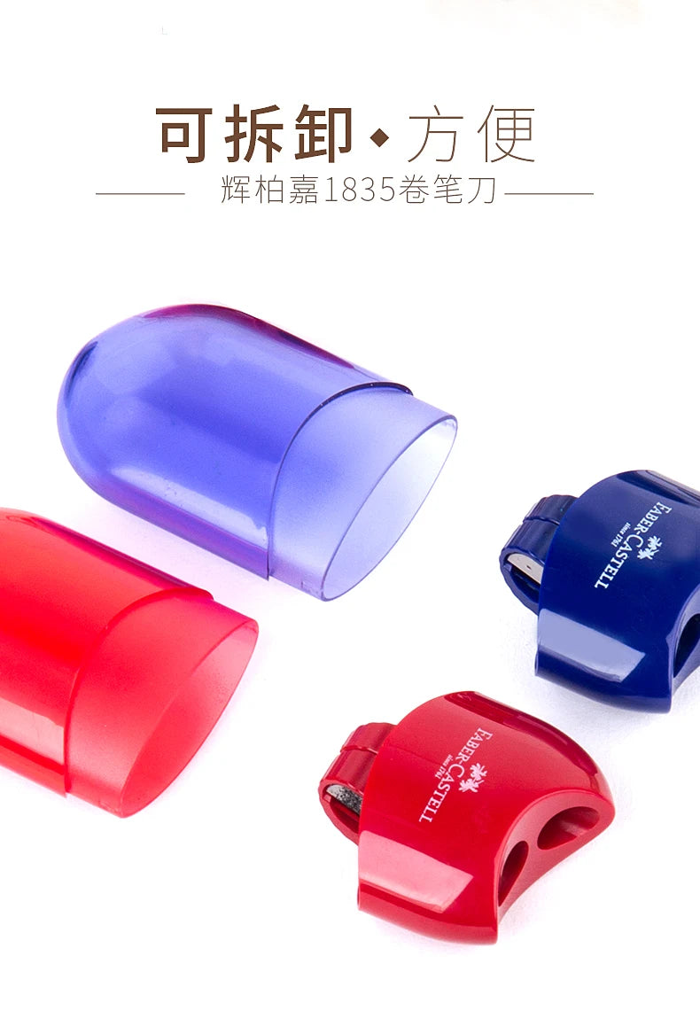 1pc Faber Castell Pencil Dual Single Hole Sharpener Cute Stationery Easy and Tidy Sharpening for Standard and Jumbo Pencils