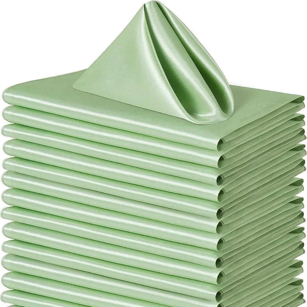 10pcs Wedding Decoration 30x30cm Satin Napkin Soft Reusable Dinner Napkins Washable Table Napkins Event