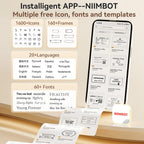 NIIMBOT B4 Potable 4inch Label Printer 20-110mmm Print Width Label Shipping Barcode Sitcker Big Size Multiple Devices Connected