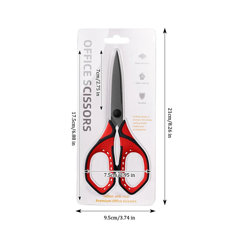 Office Scissors,Stainless Steel Scissors Anti Rust,Black,Gold,Color Titanium,Handmade Paper Cut DIY Domestic Office Student Use