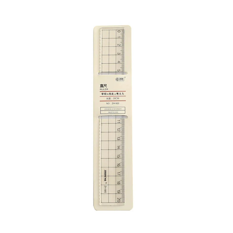1/3Pcs Simple15cm 18cm 20cm Transparent Simple Ruler Square Ruler Cute Stationery Drawing Supplies