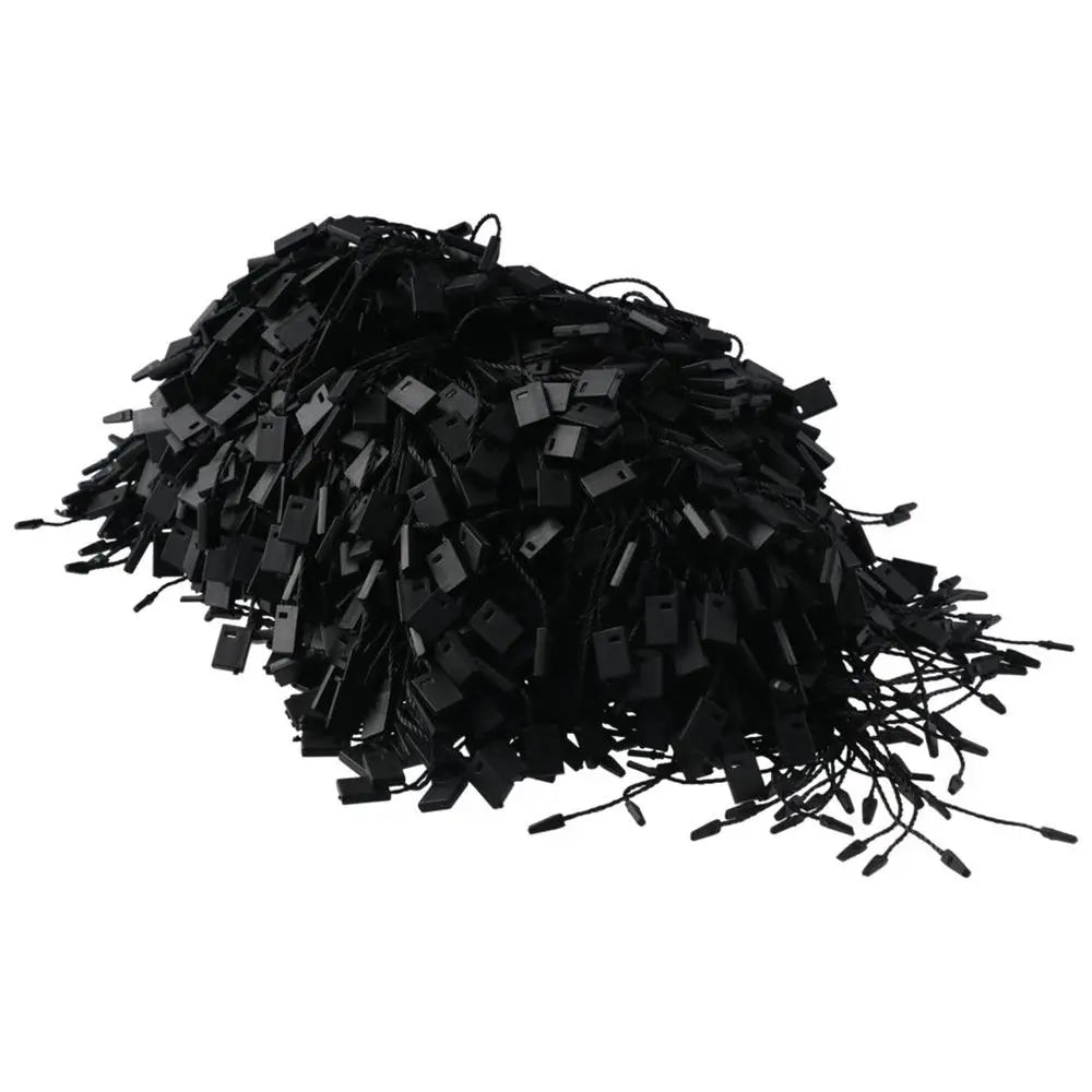 1000PCS Hang Tag String Black Price Tags Hang Tag String Clothing Garment Tags Polyester String Tag Seal Clothing Printed Label