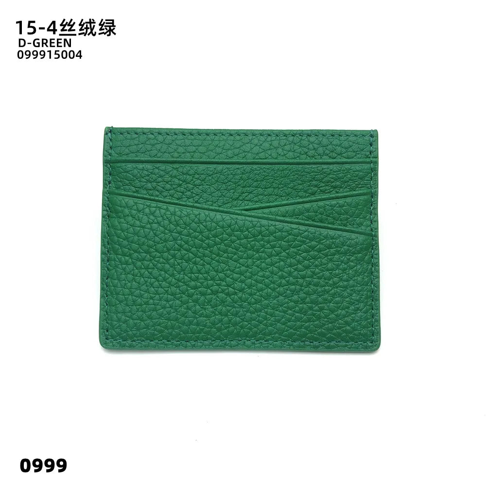 Genuine Leather Card Holder Woman Custom Name Designer Wallet Slim Luxury Card Wallet Man Engrave Initials Business Coin Purse