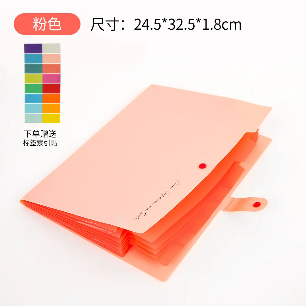 Accordion File Organizer 8 Pockets Expanding File Folder with Labels A4 Letter Document Paper Organizer for School Office