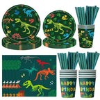 Jurassic Dinosaur Party Dinosaur Fossil Disposable Tableware Plate Cup Napkins Dinosaur Theme Birthday Party Decor Supplies
