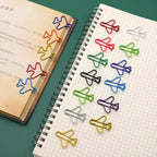 20-100pcs Metal Airplane Shape Office Paper Clips Bookmark School Office Stationery DIY Paper Clip Holder Craft Supplies