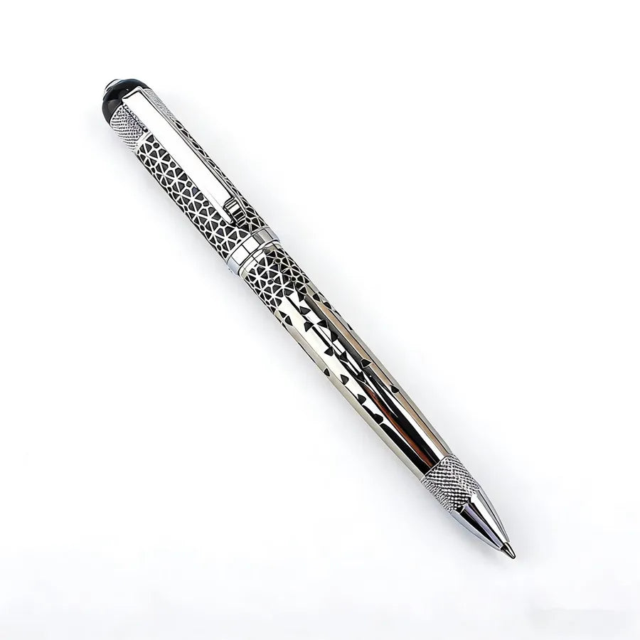 Luxury Metal Rollerball Pen 0.7mm Blue Ink Steel Gold Business Signature Pens for School Office Writing Supplies Stationery