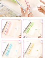 Lightweight Pvc Loose-Leaf Shell 6 Holes A6 Transparent Loose-Leaf Shell, Color Clip, Simple Candy Color Album Shell