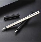 High Quality 0.38mm Extra Fine Nib Fountain Pen Stainless Steel Extremely Black Metal Business Office Writing Calligraphy Pens