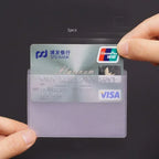 1/5/10PCS Women Men Credit Card case ID Business Card holder bag Protection Document Id Badge Transparent Card Cover Holder PVC
