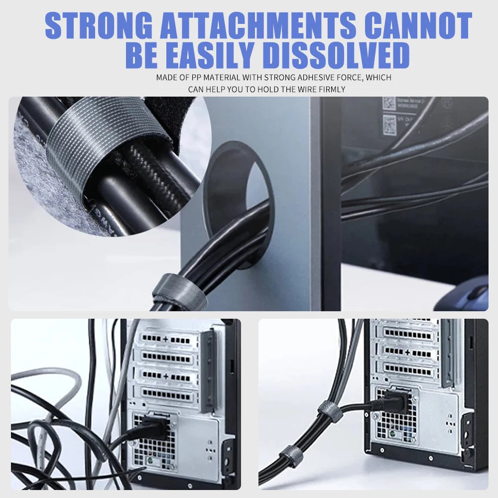 5M Cable Organizer Ties Tearable Cable Protector Management For Phone Mouse Earphone Data Wire Holder Cord Protection Organizer