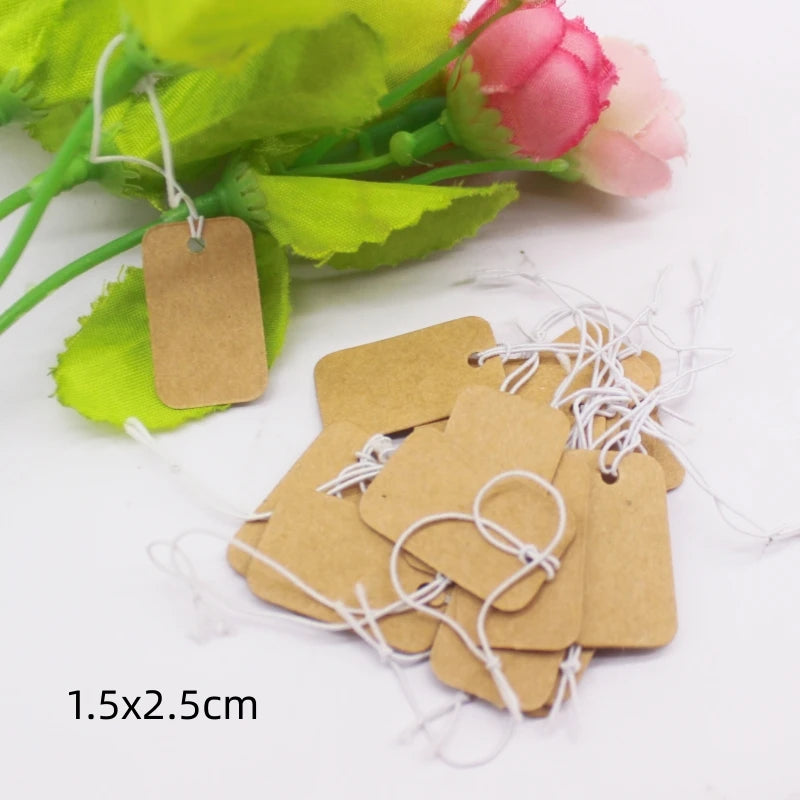 100 pieces of large-sized jewelry price tags, paper price tags, price tags, gold and silver border price tags