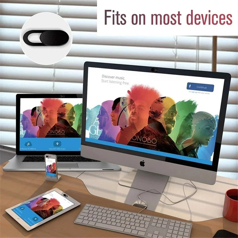 1/5/10/20PCs Ultra Thin Slide Camera Cover Webcam Privacy Shutter Slider Anti-Spy Lens Cover for Laptop Phone Tablet