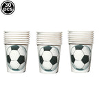Soccer Party Disposable Tableware Paper Plates Cups Napkins Tablecloth Soccer Birthday Party Decoration