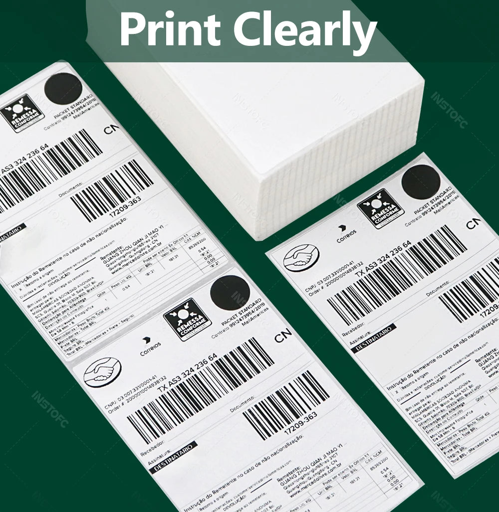 4x6 Inch 500sheets Thermal Shipping Label Paper Self-adhesive For 4inch Label Printer Oil-Proof All-Purpose Sticker Label Paper