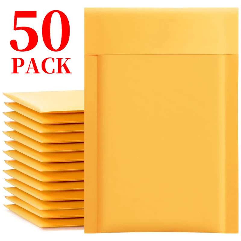 Kraft Paper Bubble Envelopes Bags Self Seal Adhesive Padded Bubble Mailers Shockproof Anti Drop Shipping Envelopes Mailing Bags
