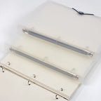 3Pcs Frosted Transparent A4 Loose Leaf Binder 3 Hole Punchless Snap Button File Folder Office School Document Storage Organizer