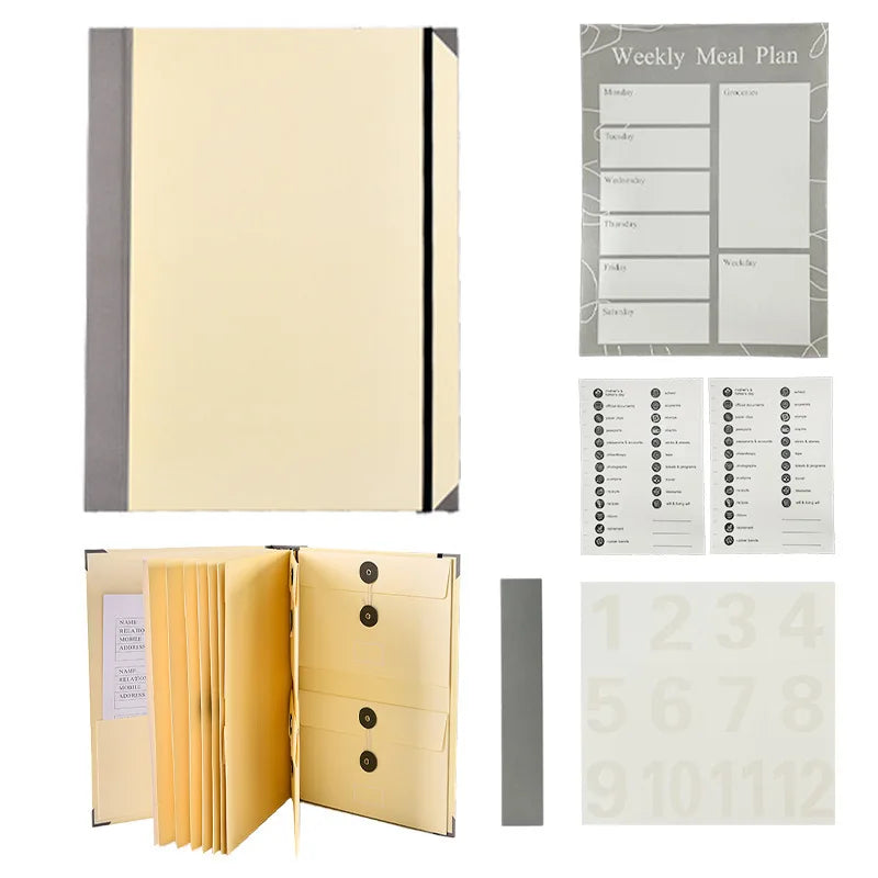 In Case I Go Missing Binder Folio Document Organizer Expanding File Folder Pockets Accordion Document Organizer Pocket Organ