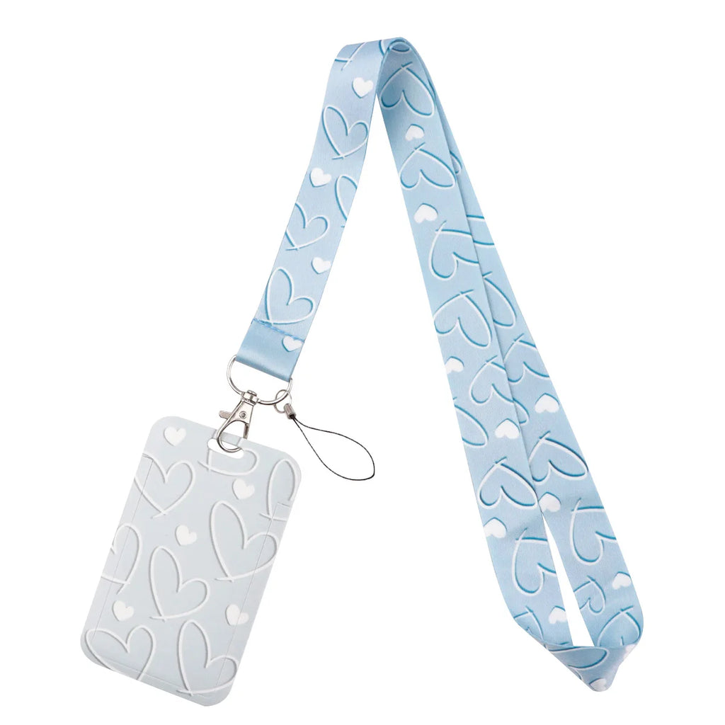 Heart Credential Holder Minimalist Style Lanyards for Key Neck Strap For Card Badge Gym Keychain Keyring Accessories Gifts