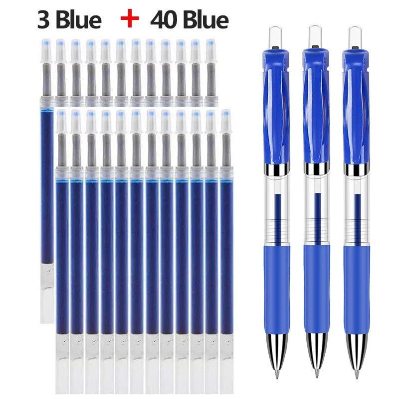 43 PCS Gel Pens Refills Set Kawaii Stationery writing pen Black/red/blue ink 0.5 mm Ballpoint pen Office school supplies