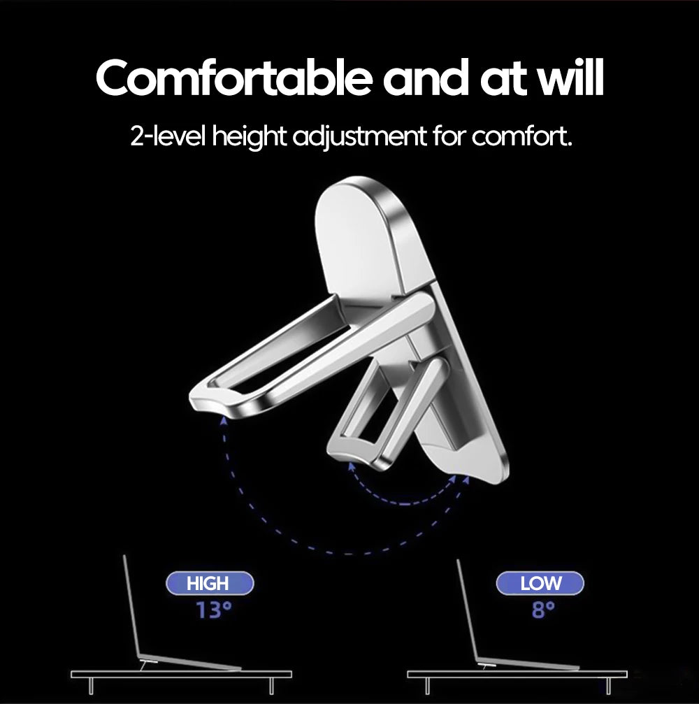 Elough Portable Laptop Atand Invisible Adhesive Bracket Folding Storage Height-Increasing Stand Keyboard Foot Pad Support Stand