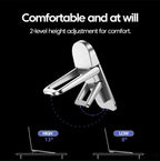 Elough Portable Laptop Atand Invisible Adhesive Bracket Folding Storage Height-Increasing Stand Keyboard Foot Pad Support Stand