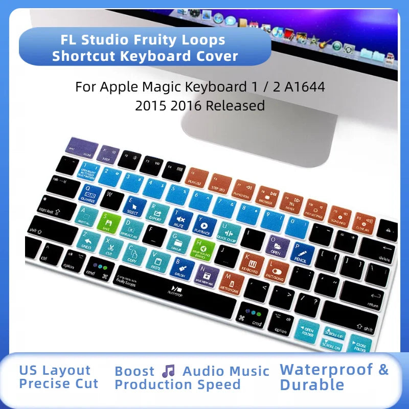 Ableton Live Avid Pro Tools Final Cut Pro X PS Hotkey Functional Keyboard Cover US Layout for Magic Keyboard A1644 MLA22B/A